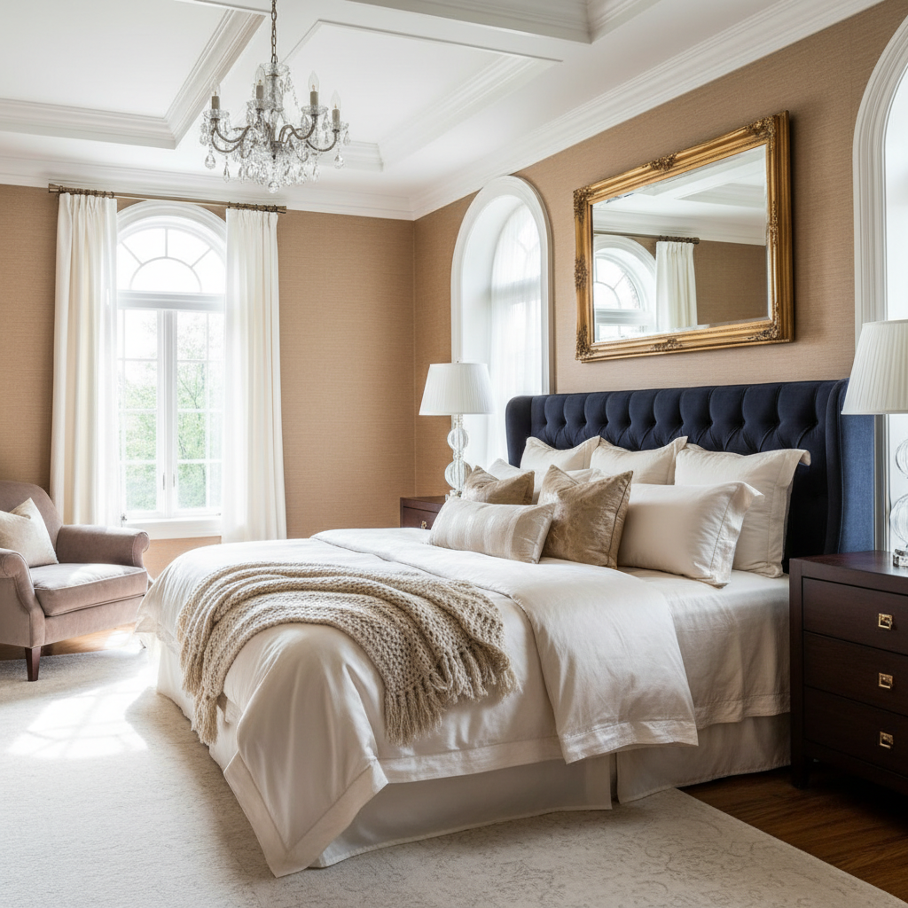 Center your bed on the longest wall to create a focal point for perfect furniture placement.